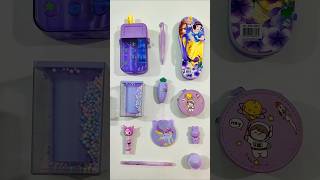 Luxury Purple Stationery Items, Pencil Box, Pen, Pouch, Sharpener, Eraser #stationery #backtoschool