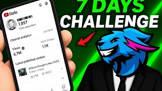 7 days challenge to grow channel by copypaste