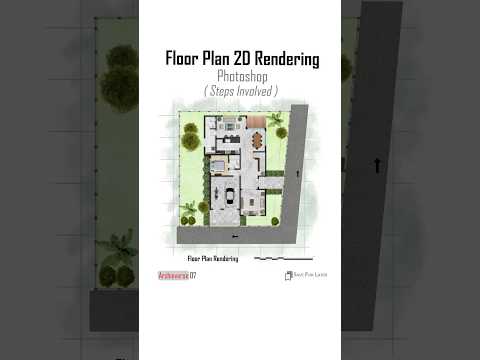 "2D Floor Plan Rendering: A Step-by-Step Guide" #architecture #render #floorplan #photoshop