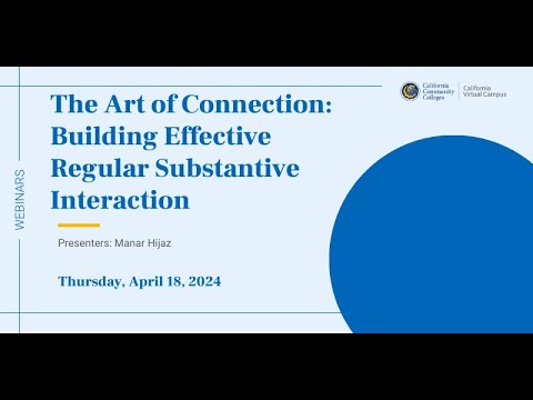 The Art of Connection: Building Effective Regular Substantive Interaction