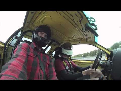 Dan and Dustin on the race track