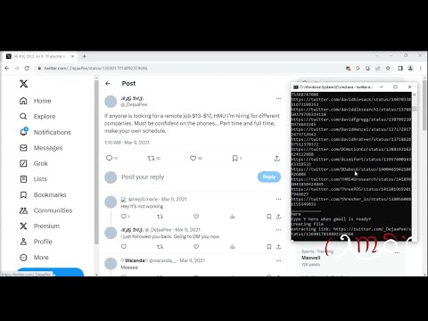 Twitter Scraper Bot for Profiles Status