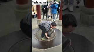 Heavy stone balancing 😱😱😱.....#new#shorts#trending#youtubeindia#techjugaad......
