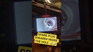 sparkplug sheared inside its sparkplug hole what in the world is this