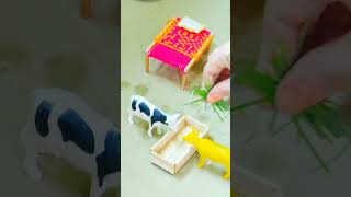Miniature village house | One Mini Food #minifood #diy #classictinyfood #tinyfood #asmr #minivlog
