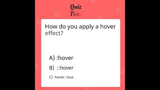 How do you apply a hover effect