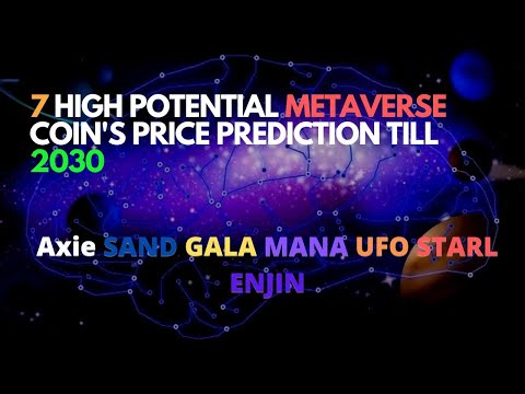 7 High Potential MetaVerse Coin’s Price Prediction | Axie Infinity |Mana |Gala|Enjin|Starl|UFO|Sand|