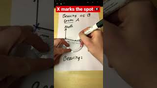 Finding Your Way: Using a Protractor to Draw Bearings with Confidence🧭 #shorts