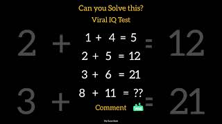 What answer did you get? VIRAL IQ #iqtest #viraltest #mathtest #iq #generalknowledge #gk