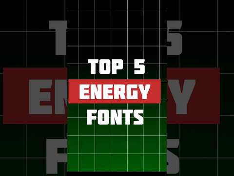 Top 5 Energy Fonts #graphicdesigner #creative #viral #graphicdesign #logodesigner #contentcreator