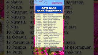 Arti nama untuk anak perempuan, yuk cek! #shorts #namaanak #anakperempuan #artinama #girl #perempuan