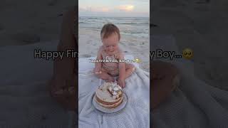 Baby boy 🩵 #ivfjourney #ivfsuccess #ivfmom #oneyearold #beachcakesmash