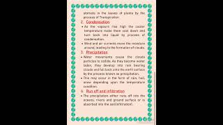water cycle || short notes|| Bsc, Msc || Ecology