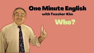 Asking Who Questions in English