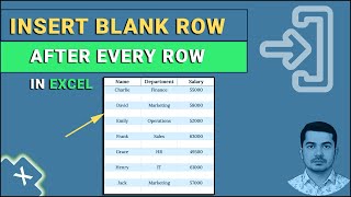 Insert a Blank Row After Every Row in Excel (No VBA, No Formula!)