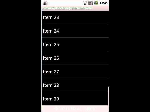 Tip Android #17: ListView "Back to top" (volver al inicio) - Android 2.1