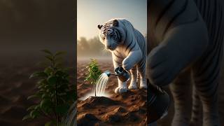Tiger plant a ice-cream plant for dadi #ai #aistory #shorts #viralshort