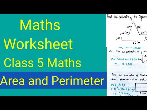 Perimeter and Area for Class 5th || Class 5 Maths || Maths Worksheet for Grade 5