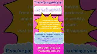 Tired of just getting by? This can change #digitalbusinessopportunity