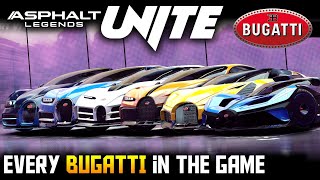 Asphalt Legends Unite: Full Bugatti Showcase (Every Car in-game)