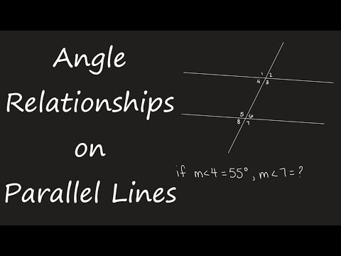 Finding Angle Relationships on Parallel Lines