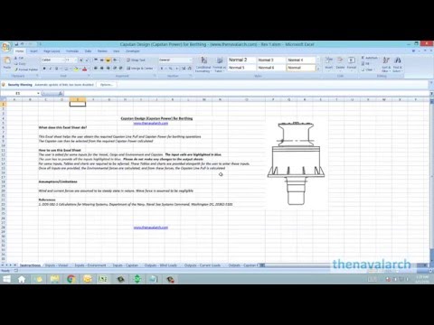 Capstan Design (Capstan Power) for Berthing - (www.thenavalarch.com)