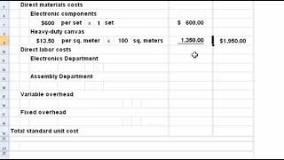Computing a standard unit cost (E22-3)