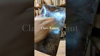 【瘤杢入り、クラロウォールナット一枚板のオイル塗装！】Burl Figured Claro Walnut Oil Finished. Wooden Tray.