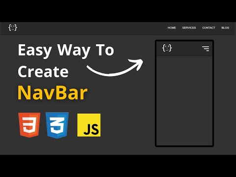 How To Create NavBar in an Easy Way Using Html Css JavaScript