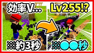【マイクラ】木のツルハシ効率強化レベル255がヤバすぎた！ネザライト効率強化5とどっち速い？コマンドで作る裏技や黒曜石を掘る時間を「らるきる」さんと検証【マインクラフト/Minecraft/まいくら】