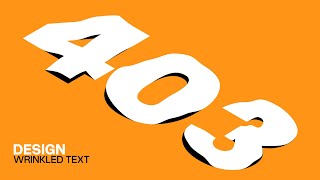 Wrinkled Text Design in Illustrator #illustrator #design #tips