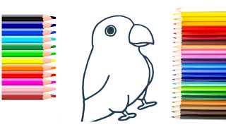 how to draw a bird @rosehouse12394 #bird #colourfulbird #chankids  #art #easydrawing #painting