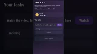 TikTok in 2024 #airdrop #codetoday #tapswap
