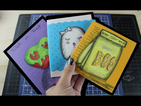 Handmade Halloween Art Cards Compilation + Bonus art