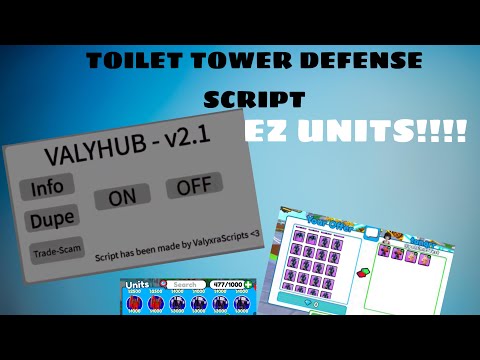 Toilet Tower Defense Script | Trade Scam, Gem Dupe Showcase🔥🚽