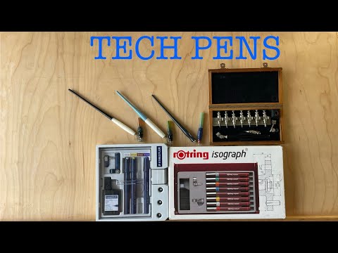 All About Technical Pens - Rotring Isograph, Staedtler Mars Matic, Keuffel & Esser Leroy