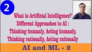 What is Artificial Intelligence? Approaches to AI:Thinking&Acting humanly|Thinking&Acting rationally