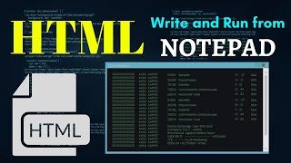 Write and Execute HTML from NOTEPAD #shorts