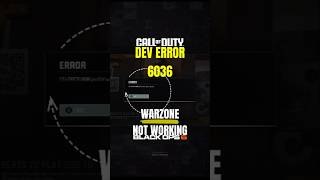 WARZONE NOT WORKING DEV ERROR 6036 #warzone #deverror6036 #warzonenotworking #deverror