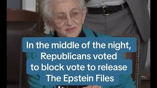 In the middle of the night, Republicans blocked a vote to release the Epstein files
