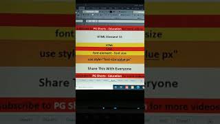 HTML Elements 15 | Html Font-Size Element #shorts