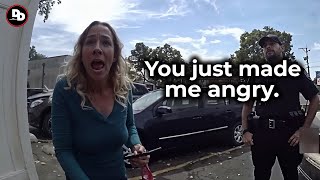 Karen Terrifying Transition from Calm to Chaos| Karens Getting Arrested By Police #1525