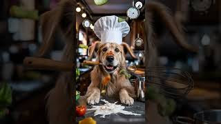 Chef Dog’s Speed Cooking Mayhem! 🐶⏱️ Chaos in the Kitchen! #Shorts