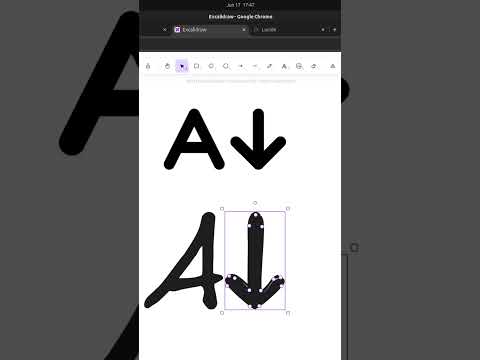Redisng of Lucide Icons Arrow Down in #excalidraw  #drawing #art