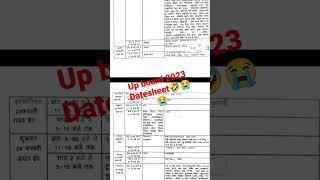 up board 2023 datesheet 😛😛 #upmsp #upboard #upboardexam2023