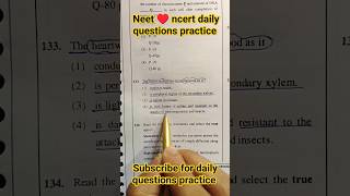 Neet ♥️ ncert daily questions practice 💯#ncertsolutions #neet #neetmcq #medicalentranceexam #aiims