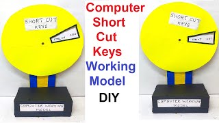 Computer Project Working Model - Computer Keyboard Shortcut keys | DIY pandit