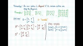 Linear Algebra 28 Diagonalization, Eigenvalues, and Eigenvectors