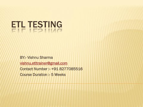 ETL Testing Demo #etl #testing #informatica