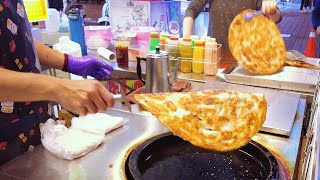 逢甲夜市人氣美食 丹丹蔥油餅-台灣街頭美食Taiwanese Street Food